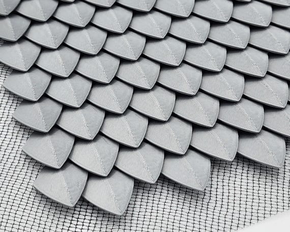 3D Printed Metallic Dragon Scales, Cosplay Armor Fabric - Etsy