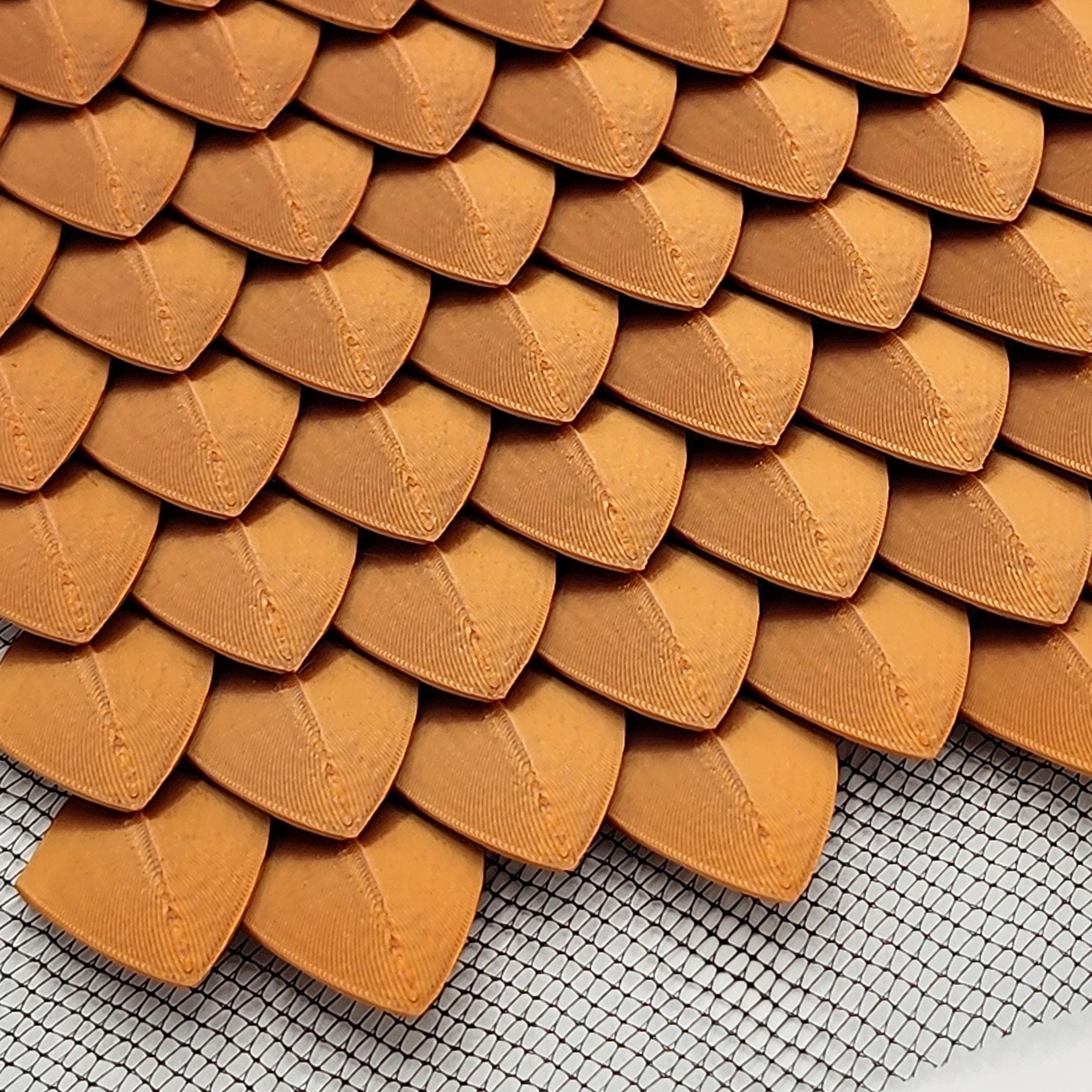 3D Printed Metallic Dragon Scales Fabric Sheet, Cosplay Armor - Etsy