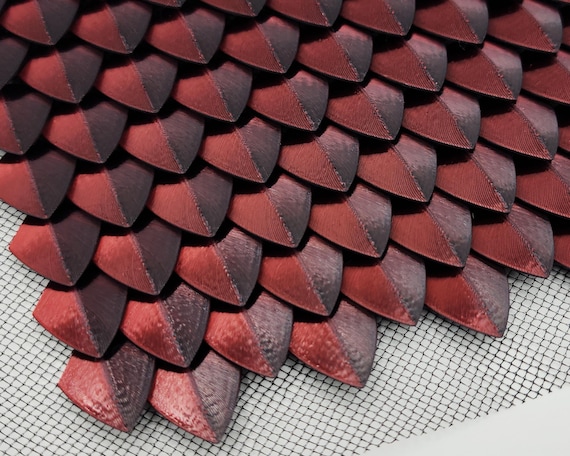 3D Printed Metallic Dragon Scales Fabric Sheet, Cosplay Armor - Etsy