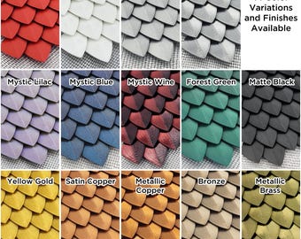 3D Printed Dragon Scales on Rectangular Sheets of Mesh