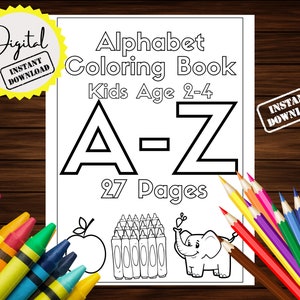 Alphabet Malbuch, Alphabet Malbuch, Malvorlagen Für Kinder, Malbuch Für Kinder, Malvorlagen, Druckbare Malvorlagen