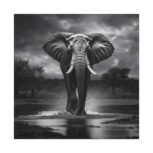 Elephant Wildlife Art Print - Nature Home Decor - For Nature Lovers and Living Room Enhancement - Stunning Wildlife Photography