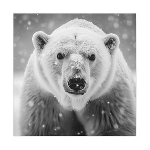 Wildlife Polar Bear Canvas Print - Stunning AI Generated Photography