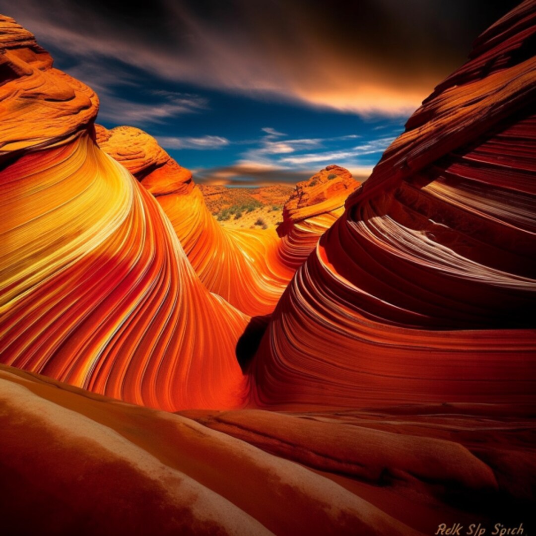 Landscape Photography, Canyon Wall Art, Digital Download, Ai-generated ...