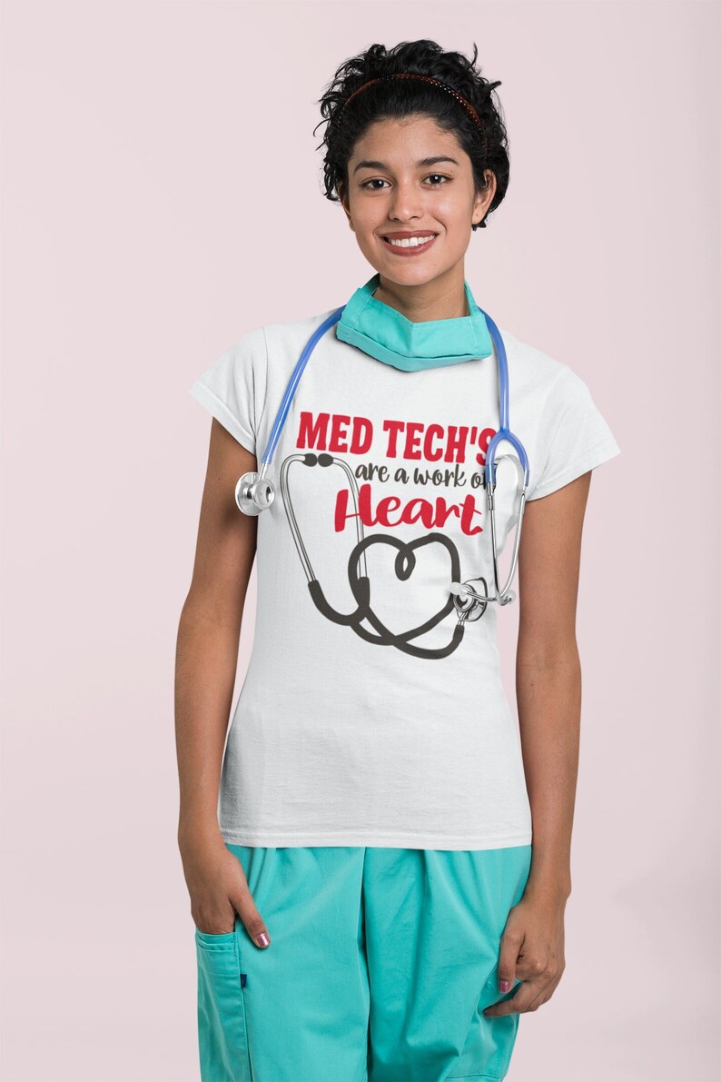 Med Tech's Are a Work of Heart Celebrate Healthcare Technicians With Our Stylish Shirt Embrace