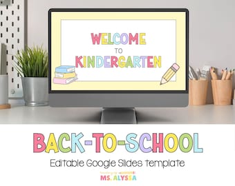 Bearbeitbar Treffen Sie die Lehrerfolien | Willkommen in der Schule | Pastell Zurück zur Schule Vorlage | Google Slides | Lehre bei Ms. Alyssa