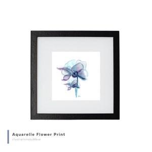 Aquarelle flower print