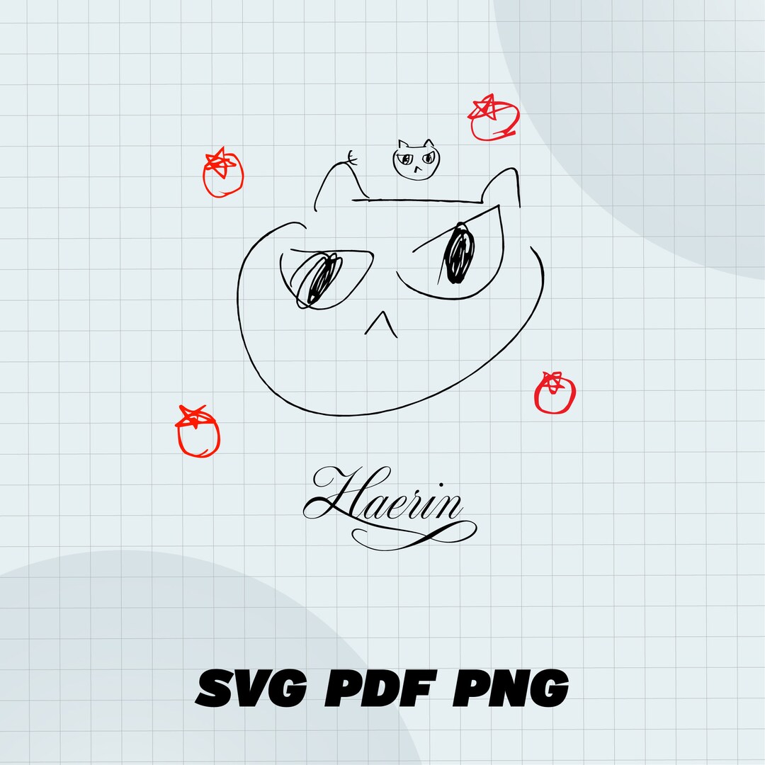 Newjeans Haerin Cats and Tomato SVG Newjeans SVG Bundle Vector File for