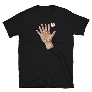 6th Finger AI Art Unisex Short-Sleeve T-Shirt Dark