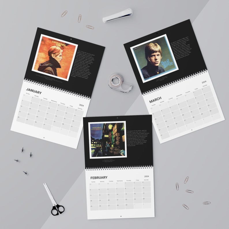 Bowie Eternal 2024 Calendar A Year With the Starman Calendar 2024 Etsy