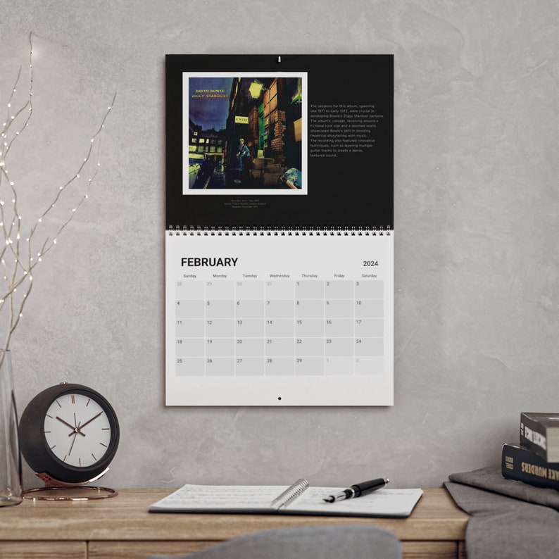 Bowie Eternal 2024 Calendar A Year With the Starman Calendar 2024 Etsy