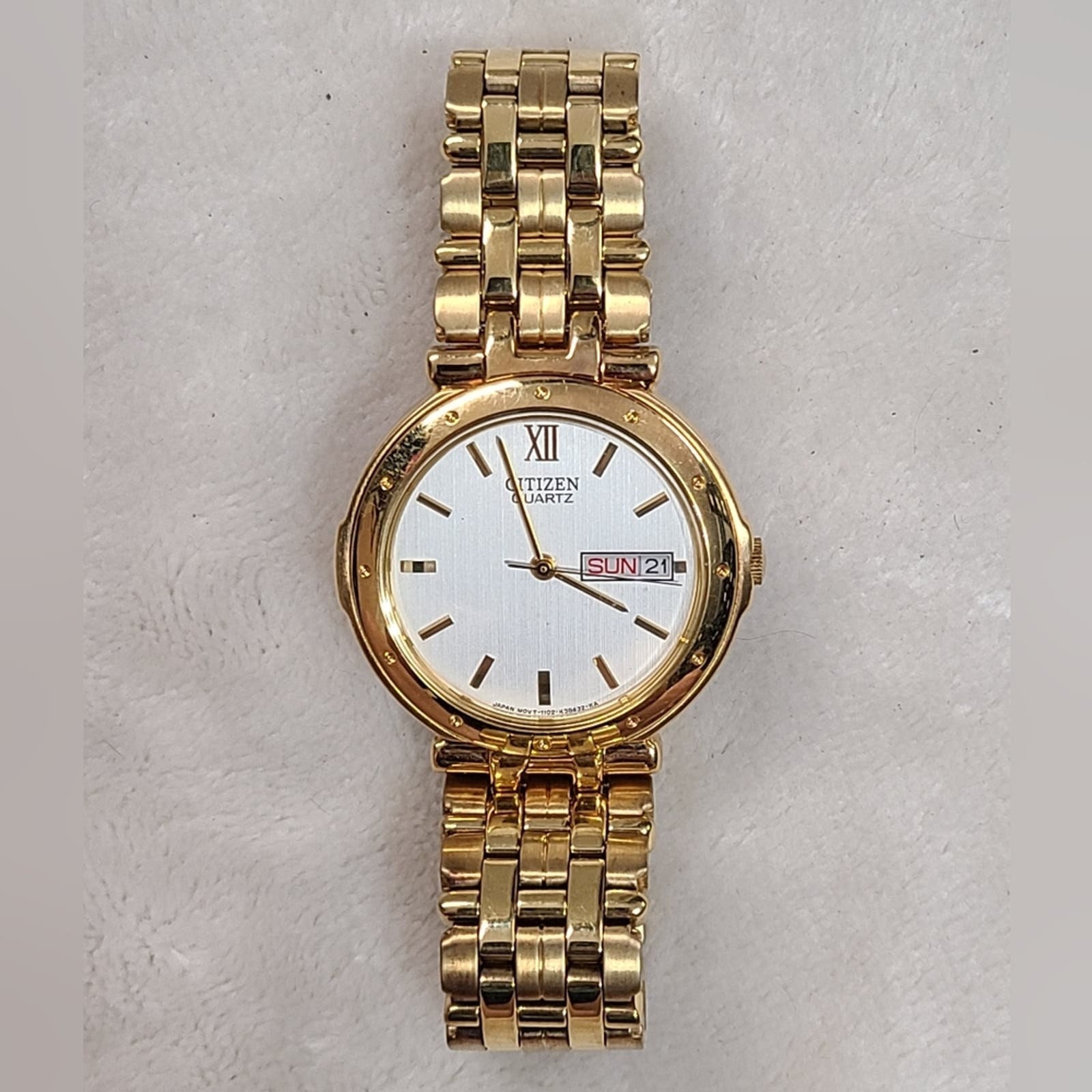 Citizen Men's Gold Tone Watch 1102-K12037 - Etsy