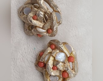 Boucles d'oreilles Sarah Coventry « Royal Hawaiian » vintage des années 50