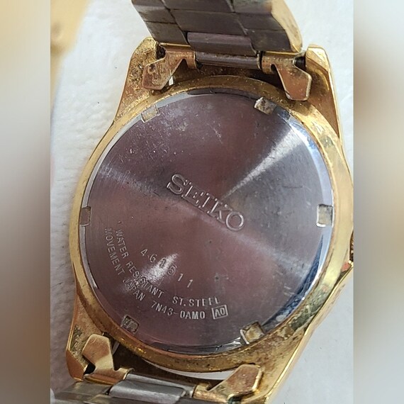 Seiko men's gold tone watches hotsell