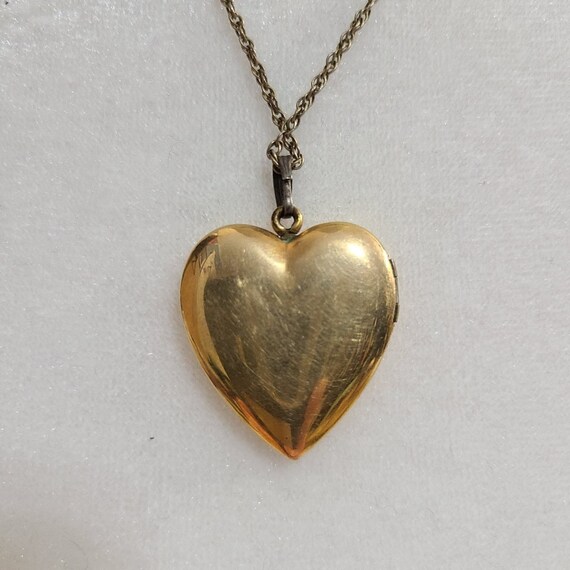 Antique Dason 12K Gold Filled Heart Shaped Bird D… - image 8