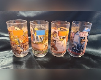 Vintage Burger King Star Wars Promotional Drinking Glasses 1983 Complete Set (4)
