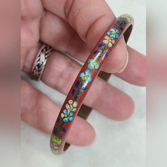 Vintage Cloisonne Bangle Bracelet