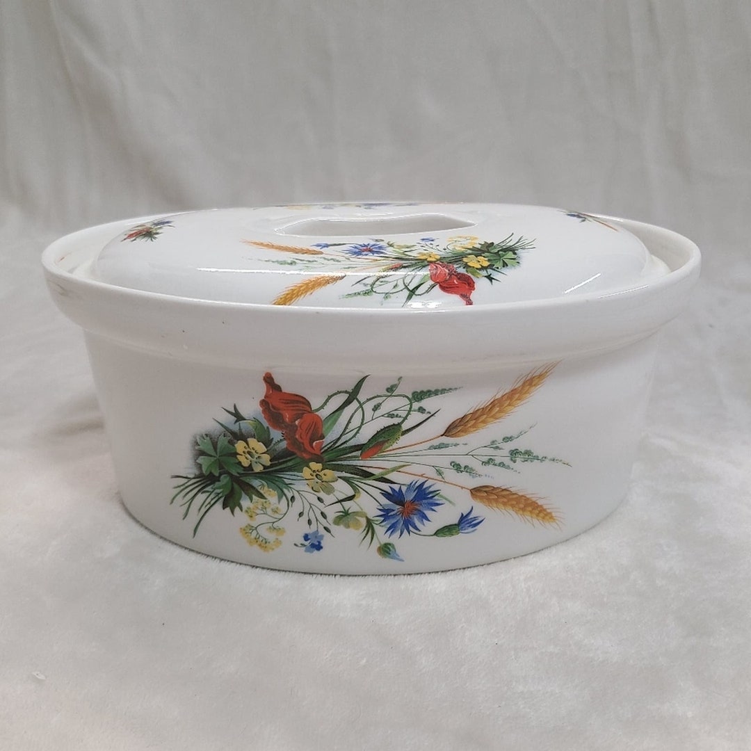 Vintage BIA Cordon Bleu Floral Design 2 Quart Covered Casserole Dish - Etsy
