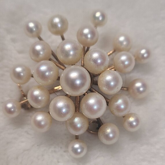 Huge Tomato Royal Style Peacock Branch Vintage Pearl Brooch, Pink