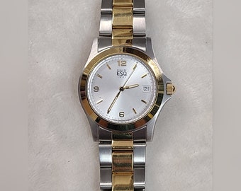 Reloj suizo vintage de dos tonos para hombre ESQ 300487