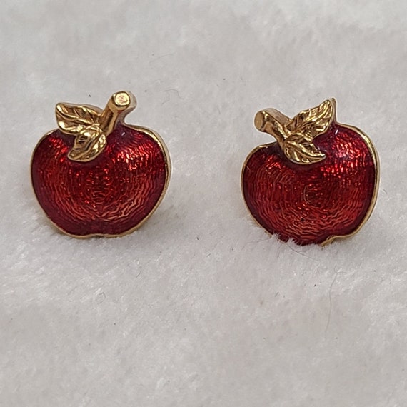 Vintage Avon Apple Earrings
