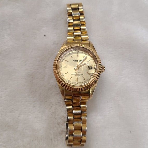 Vintage Gruen Women's Gold Tone Presidential Watch - image 2