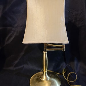 Vintage Brushed Brass Swing Arm Lamp