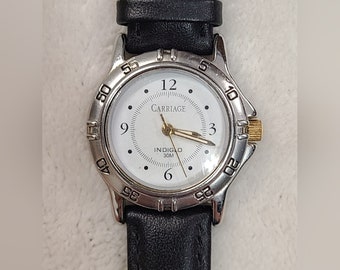 Vintage Carriage By Timex Damenuhr in Indiglo-Silberton