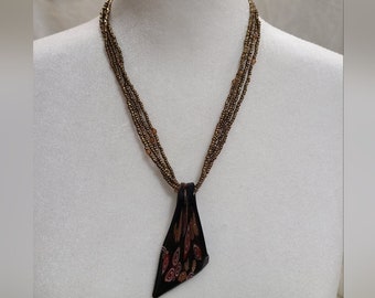 Murano Glass Millefiori Pendant Necklace