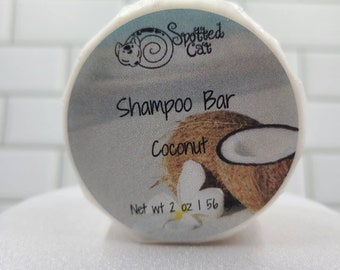 Shampoing solide en barre de Spotted Cat Farms - Noix de coco