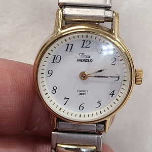 Vintage Timex Indiglo Women&#39;s Two Tone Watch