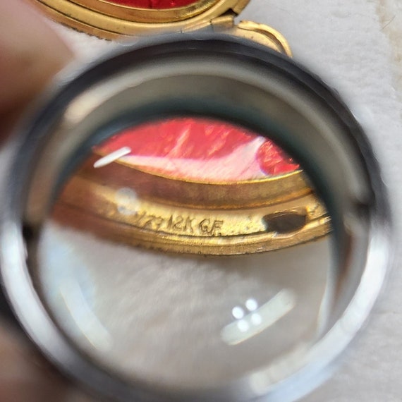 Antique Dason 12K Gold Filled Heart Shaped Bird D… - image 5