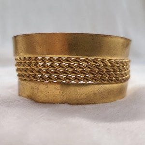 Vintage 70s Brass Cuff Style Bracelet
