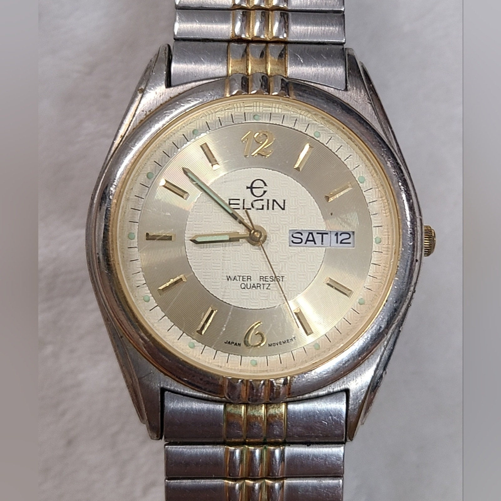 Elgin mens watch stainless steel hotsell