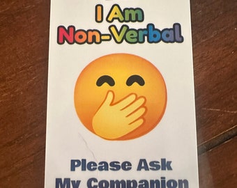 I Am Non-verbal Badge / ID