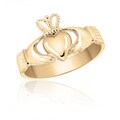 10K Gold Claddagh Ring: High Polish Irish Friendship Jewelry