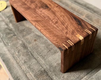 Hardwood Desktop Monitor Riser (multiple lumber options and joinery methods available!)