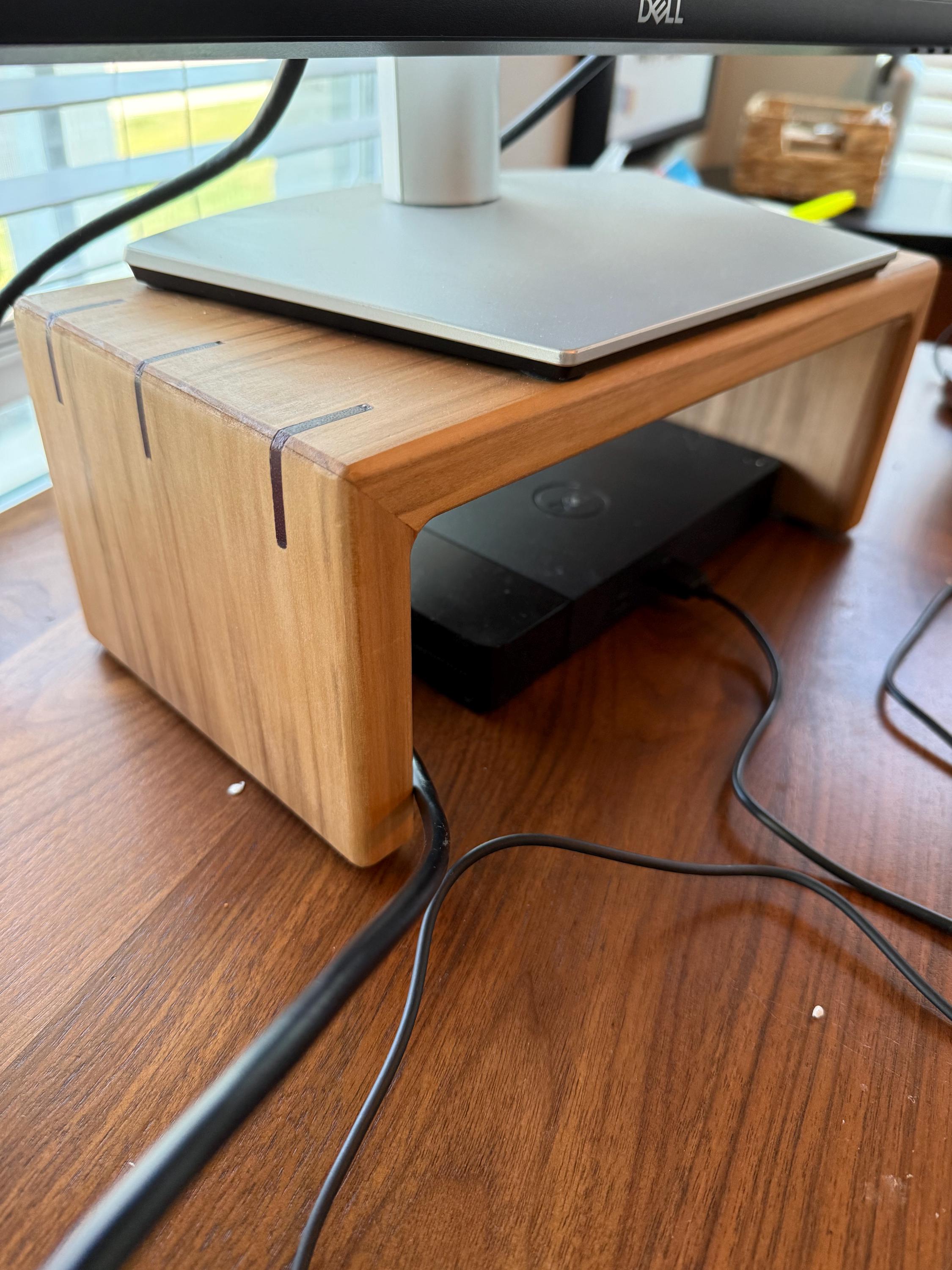 Hardwood Desktop Monitor Riser (multiple Lumber Options and Joinery ...