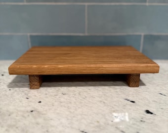 Hardwood Riser (White Oak) - great for plants, soaps, laptops, and general organization - Personalization (laser engraving) available!