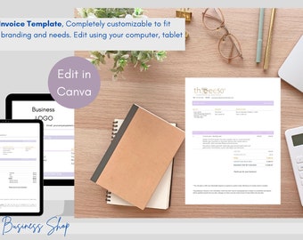 Invoice Template, Editable, Custom Order Form, Receipt Template, Canva Design, Digital Download