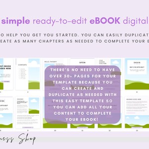 E-Book-sjabloon, volledig bewerkbaar in Canva, digitale download, maak een cursus, e-book of gids