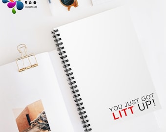 Litt Up Spiral Notebook - Ruled Line, You Just Got Litt Up, Louis Litt and Harvey Specter, Suits Spiral Notebook,  Funny Spiral Notebook