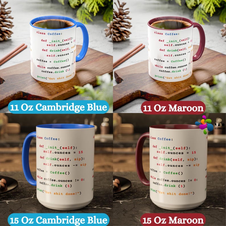 Python Programmer Coder Engineer Accent Coffee Mug Gift, Developer Mug, Tech Coffee Cup, Computer Programmer Gift, Software Engineer Present image 9