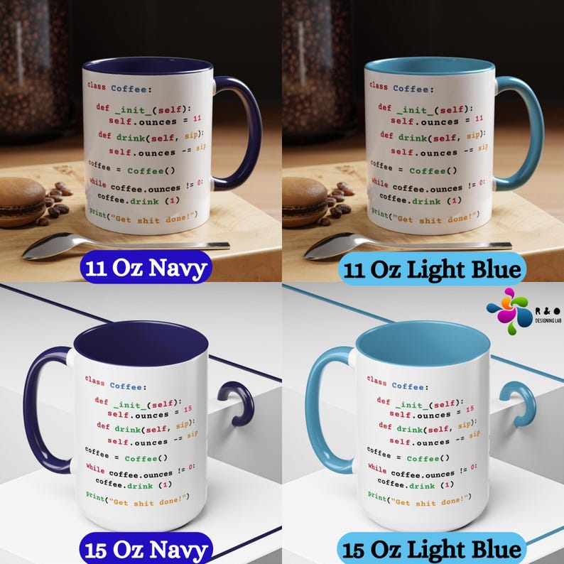 Python Programmer Coder Engineer Accent Coffee Mug Gift, Developer Mug, Tech Coffee Cup, Computer Programmer Gift, Software Engineer Present image 4