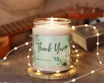 Scented Soy Candle: Thank You Gift, Aromatherapy Relaxation