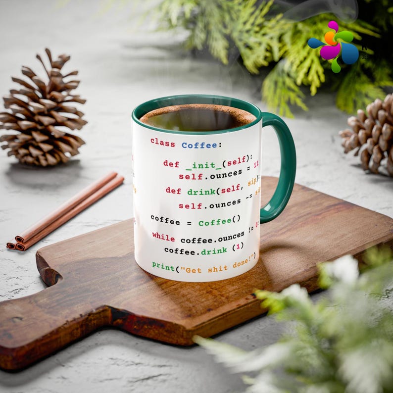 Python Programmer Coder Engineer Accent Coffee Mug Gift, Developer Mug, Tech Coffee Cup, Computer Programmer Gift, Software Engineer Present image 3