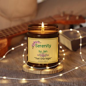 Soy Candle, Serenity By Jan Scented Candle, That One Night, 9oz, Multi-Size, Amber Jar, Relaxing Candle, Aromatherapy Candle, Meditation