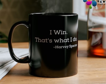 Harvey Specter 'I Win' Coffee Mug - Suits TV Show Novelty Gift