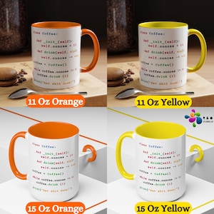 Python Programmer Coder Engineer Accent Coffee Mug Gift, Developer Mug, Tech Coffee Cup, Computer Programmer Gift, Software Engineer Present image 6