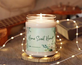 Soy Candle, Housewarming Gift Idea, Home Sweet Home Fragrance, New Home Gift, Relaxing Candle, Aromatherapy Candle, Decorative Candle